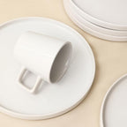 Stone Lain Celina Stoneware 32-Piece Dinnerware Set, White Glossy, Service For 8