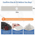 Fast Drying Kitchen Sink Splash Guard, Durable Stone Kitchen Faucet Mat, Water Absorbing Stone Tray for Sink, Diatomite Faucet Mat for Kitchen Sink, Stone Drying Mat for Kitchen and Bathroom Counter