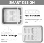 Tiawudi Collapsible Dish Drying Rack, Pop Up Dinnerware Drainer, Portable Plate Organizer for Kitchen RV Campers Travel Trailer, Space Saving Kitchen Storage Tray