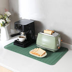 MicoYang Silicone Dish Drying Mat for Multiple Usage,Easy clean,Eco-friendly,Heat-resistant Silicone Mat for Kitchen Counter or Sink,Refrigerator or Drawer Liner Green 3XL 28 inches x 18 inches