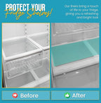 Refrigerator Liners for Shelves (16 Pack) by Linda’s Essentials - Non-Adhesive Shelf or Drawer Liner, BPA-Free Fridge Mats for Kitchen & Cabinets, Easy to Clean, Ideal Household Essentials (Blue)