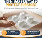 Shelf Liner Cabinet Liner for Shelves Non-Adhesive Kitchen Drawer Liner by Linda’s Essentials (12 x 120 Inches) - Non-Slip Easy Clean Shelf Liners for Cabinets and Cupboard Protector, Waterproof Mat