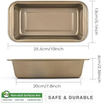 Bread Loaf Pan,10 Pack Nonstick Loaf Baking Pan 9.5 x 5 Inch Loaf Pan Homemade Bread Pan,long-lasting Baking Tin for Homemade Bread, Brownies & Pound Cakes - Kitchen Essential, Easy Release (Gold)