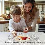 Silicone Baking Mat,32x24" Extra Large Pastry Mat for Rolling Dough Kneading Sourdough Bread Baking Supplies Black 0.45mmT