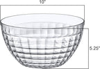 Amazing Abby - Carlita - 150-Ounce Plastic Serving Bowls (Set of 2), 10-Inch Clear Salad Bowl Set, BPA-Free, Shatter-Proof, Dishwasher-Safe, Stackable, Great for Salad, Fruit, Cereal, Snack, and More