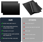 Meegoo Oven Liners for Bottom of Oven, 2 Pack Large Thick Heavy Duty Non-Stick Teflon Oven Mat Set, 15.74"x 23.62" BPA and PFOA Free Oven Floor Protector Liner, Kitchen Friendly Cooking Accessory