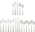 Amazon Basics Silverware, 20-Piece Stainless Steel Flatware Set, Dishwasher Safe, Service for 4, Bistro