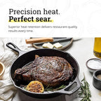 Lodge Seasoned Cast Iron Skillet Set - PFAS-Free, Non-Toxic Cookware - Use with an Oven, Stove, Grill, or Campfire - Naturally Non-Stick & Oven Safe - 8, 10.25 & 12 Inches