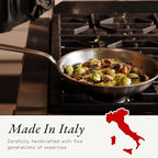 Made In Cookware | 10 Piece Stainless Steel Pot and Pan Set | 5 Ply Clad - Includes Stainless Steel Frying Pans, Saucepans, Saucier and Stock Pot W/Lid | Professional Cookware | Crafted in Italy