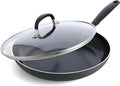 OXO 12” Non-Stick Every Day Frying Pan with Lid, BPA-Free Comfort Grip Silicone Handle, Dishwasher & Oven Safe, PFAS-Free Ceramic Skillet, Black