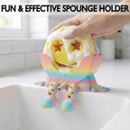 Cute Hanging Sponge Holder with Drainage & Legs, 3D Printed Funny Sink Stand for Round Sponges, Aesthetic Kitchen Sink Edge Organizer, Countertop Decor, Quick-Drying Storage Cleaning Gadget