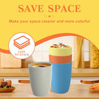 Homienly Drinking Glasses & Shatterproof Cups Set of 4 | Premium Wheat Straw, Non-Toxic Reusable Plastic Cups | Dishwasher & Microwave Safe for Beach, Camping... (12 oz, Beach Color)