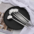 Silver Silverware Set, 24-Piece Stainless Steel Flatware Set Service For 6, Mirror Polished Tableware Cutlery Set Knife Fork And Spoon For Home & Restaurant, Dishwasher Safe