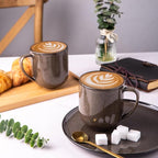LERATIO 12OZ Ceramic Coffee Mugs Set of 6, Large Porcelain Coffee Cups With Large Handle For Latte,Cappuccino,Milk,Cocoa,|Dishwasher&Microwave Safe Mug Sets,Ideal for Man,Woman,Dad, Mom-Mixing