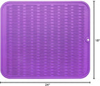 MicoYang Silicone Dish Drying Mat for Multiple Usage,Easy clean,Eco-friendly,Heat-resistant Silicone Mat for Kitchen Counter or Sink,Refrigerator or Drawer Liner Purple 2XL 24 inches x 18 inches