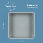 Sur La Table Kitchen Essentials Bake Sale 9 Inch PFOA, PFAS, PTFE Free Nonstick Rectangular Cake Pan - Linen White