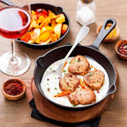 4 Inch Mini Cast Iron Skillet With Handle Hanging Hole Uncoated Oven Safe Small Pan Cookware Casserole Dish For Kitchen Indoor Outdoor Picnic (4×4×1 inch)