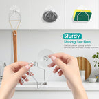 GeeRic 2 PCS Sponge Holders for Kitchen Sink, Stainless Steel Sponge Rack with Suction Cup, Rustproof Brushed SUS304 Sponge Caddy Organizer, Space-Saving Counter Organizer