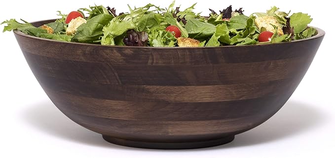Lipper International Walnut finished 14" Salad Bowl, Large - Single Bowl (274WN)