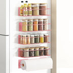 Magnetic Spice Rack For Refrigerator Magnetic Fridge Shelf For Kitchen Spice Organizer Magnetic Shelf For Fridge Space Saving Pink 4 Pack