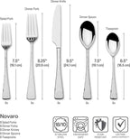 Mikasa Novaro 45-Piece 18/10 Stainless Steel Flatware Set, Service For 8