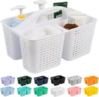 Tiawudi Portable Shower Caddy, Caddy Organizer with Handle, Plastic Shower Basket Hold Soap, Shampoo, Hair Supplies and Beauty Products, Cleaning Supplies Organizer for Home, Dorm, Shelf and Cabinet
