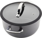 Rachael Ray Cook + Create Hard Anodized Nonstick Cookware/Pots and Pan Set, 10 Piece - Black