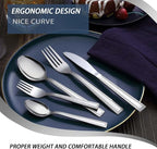 Silverware Set, Hunnycook 40-piece Silverware Set for 8, Stainless Steel Flatware Set, Include Fork Knife Spoon Set, Mirror Polished, Dishwasher Safe, Cutlery Set for Home Kitchen Restaurant Hotel