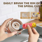 HRXFOZ 3 in 1 Multifunctional Cleaning Brush, Crevice Cleaner for Bottle Gap Tight Spaces, Portable Cup Lid Cleaner (6 PCS)