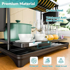 Simple Trending Dish Drying Rack, 2-Tier Dish Rack for Kitchen Counter, Large Dish Drainers Sink Organizers and Storage, Black