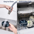 Sponge Holder for Scrub Daddy with Suction Cups and Drain Spout Kitchen Sink Caddy Organizer, Soap Dishes Holder Accessories Rack, Dishwasher Safe - 4.7"x4.7", Marble