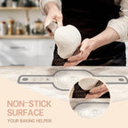 Silicone Bread Sling for Dutch Oven, 2 PCS Non-Stick & Easy Clean Reusable Silicone Bread Baking Mat with Long Handles, Easy to Transfer Sourdough Bread, Gray