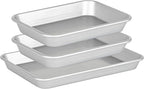 Viking Premium Nonstick Ceramic Baking Sheet Pan Set, Made without PFAS, 3-Piece Heavy Gauge Aluminized Steel Cookie Sheets with Reinforced Iron Frame, 9 and 13-Inch Baking Pans, Oven Safe to 475F
