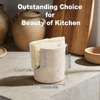 Natural Travertine Sponge Holder for Kitchen Sink Counter w A Plant-Based Kitchen Sponge, Fast Drying, Durable, Compact, Wabi-Sabi & Unique Sponge Caddy, Sink Organizer, Beige Travertine Decor