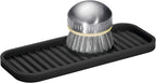 iDesign Silicone Kitchen Sink Tray for Countertops - Black
