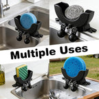 Cute Hanging Sponge Holder with Drainage, 3D Printed Funny Sponge Holders for Kitchen Sink, Peeing Scrub Sponge Holder, Keeps Your Sponge Dry (Black)