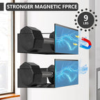 Magnetic Spice Rack Organizer for Fridge Seasoning Organizer for Kitchen storage with Screw Magnetic Shelf with Hook for Refrigerator and Oven (6pack-Black)