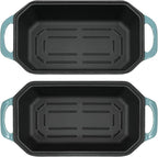 Bread Pan Cast Iron Loaf Pan with Lid Bread Loaf Pan 8.5x4.5 Inch Loaf Pan Enameled Cast Iron Sourdough Loaf Pan, LightBlue