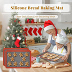 Silicone Baking Mat Nonstick Food Safe Tray Pan Liners Perfect Bakeware for Making Cookies, Macarons, Bread and Pastry (16.54"x11.61"/ 2 Pack)