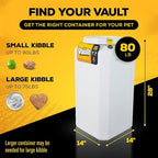 Vittles Vault Traditional Pet Food Storage Container For Dog Kibbles/Bird Seed/Oatmeal/Rice/Flour/Cereal, BPA Free Plastic, Sealed Airtight For Cat Food, Up To 80 lb, Made in USA, With Scoop, Gray