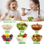 MOACOCK 100 Pack Small Clear Plastic Bowls, 8oz Hard Disposable Salad Bowls, Disposable Bowl for Party Serving, Ice Creams, Desserts, Catering, Special Events