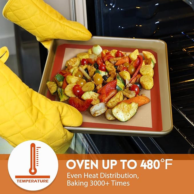 STATINT Non-Stick Silicone Baking Mat, Premium Food Safe - Pack of 3