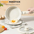 Pots and Pans Set Non Stick 20PCS, Ceramic Cookware Set Detachable Handle Non Toxic Stackable Kithchen Set, Dishwasher Oven Safe Induction Compatiable Frying Pans Pots Skillets, White