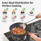 11" Round Bottom Carbon Steel Wok, Traditional Chinese Stir Fry Pan for Gas Stove & Wok Ring, Round-Bottom Induction Wok Burner Compatible, Uncoated Small Wok Pan