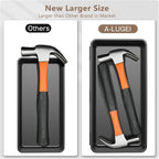 A-LUGEI【𝟰𝟲𝗣𝗖𝗦 & 5 Size】Tool Box Organizer Tray Divider Set, 【Black】 Bathroom Drawer Organizer Bin, Garage Organization and Storage Toolbox Rolling Tool Chest Cart Cabinet WorkBench Small Part