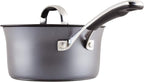 Rachael Ray Cook + Create Hard Anodized Nonstick Cookware/Pots and Pan Set, 10 Piece - Black