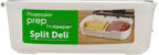 ProKeeper Split Deli Food Storage Container with Air-Tight Silicone Seal and Dry Erase Compatible Lid, 11.75