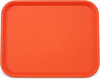 Carlisle FoodService Products Cafe Fast Food Cafeteria Tray with Patterned Surface for Cafeterias, Fast Food, And Dining Room, Plastic, 17.87 X 14 X 0.98 Inches, Orange