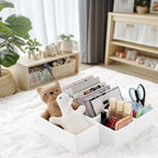 Criusia Drawer Organizer Clothes, 10 Pack Dresser Organizer for Baby Clothes, Underwear, Sock- Foldable Closet Organization and Storage Dividers Bins for Nursery, Bedroom (White)