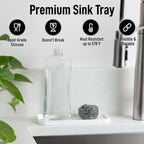 Zulay Kitchen (9x3.5) Silicone Sponge Holder for Kitchen Sink - Flexible Multipurpose Soap Tray - Sink Organizer for Kitchen, Bathroom, Makeup, Trinkets & More (White)